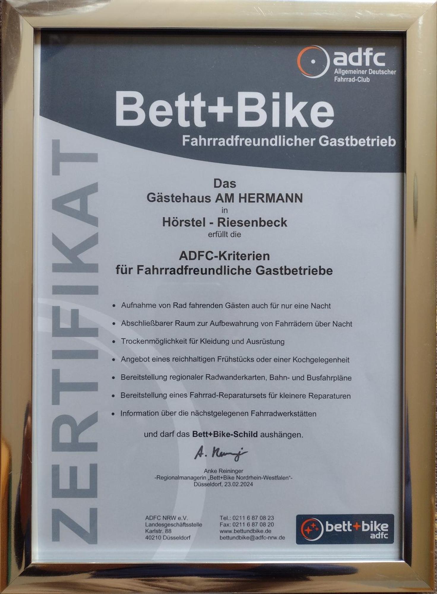 Gaestehaus Am Hermann Hörstel Eksteriør bilde